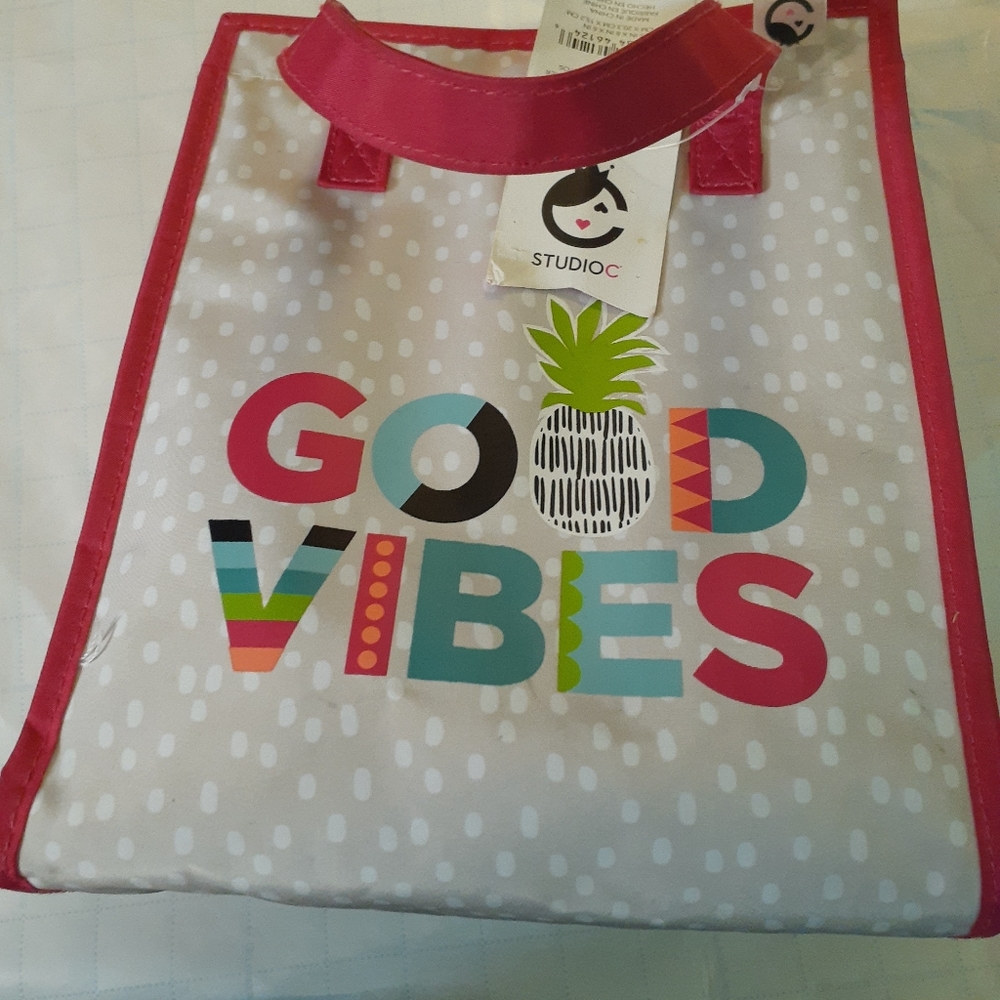Studio C brand Good Vibes Insulated Lunch Bag